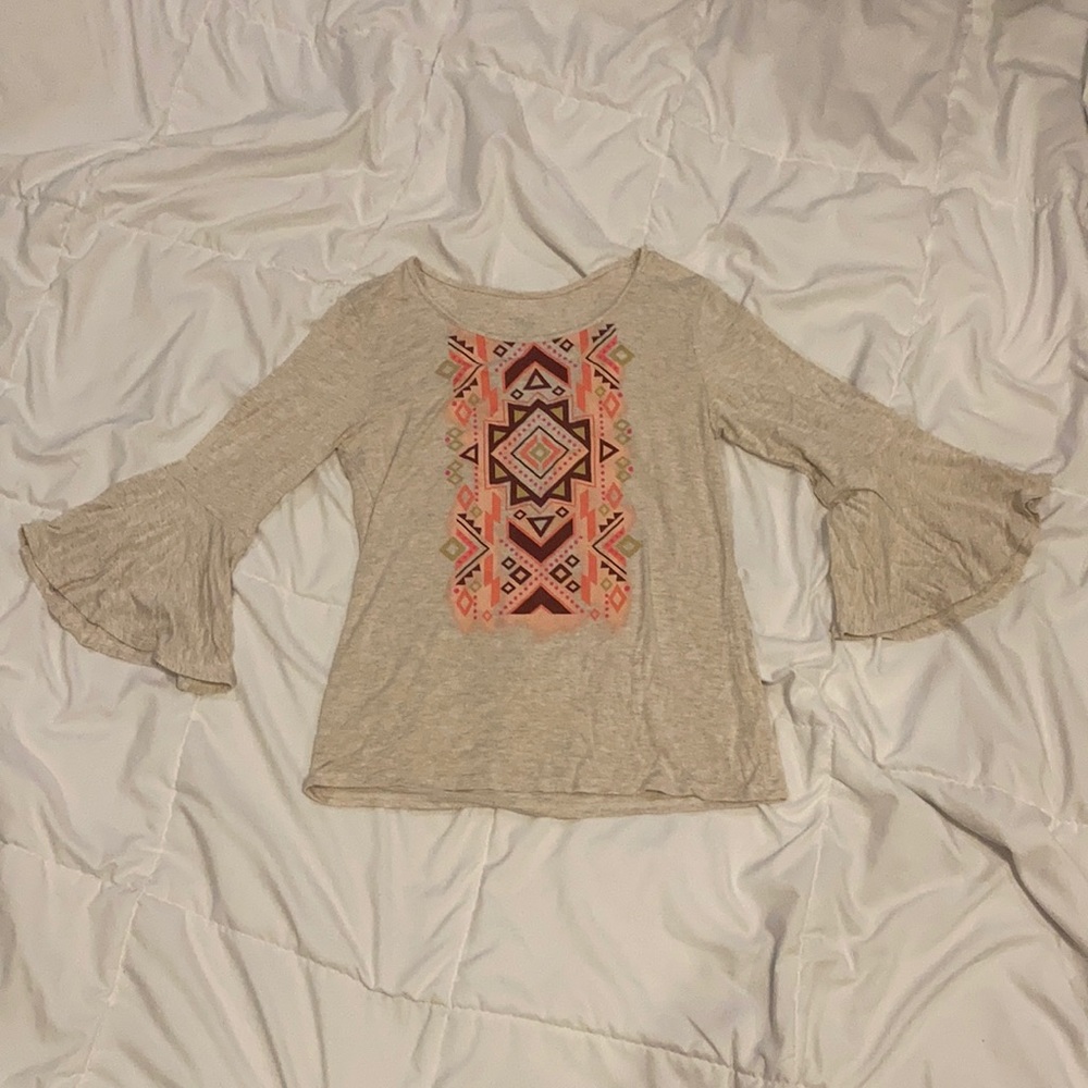 Justice Geometric Patterned Shirt